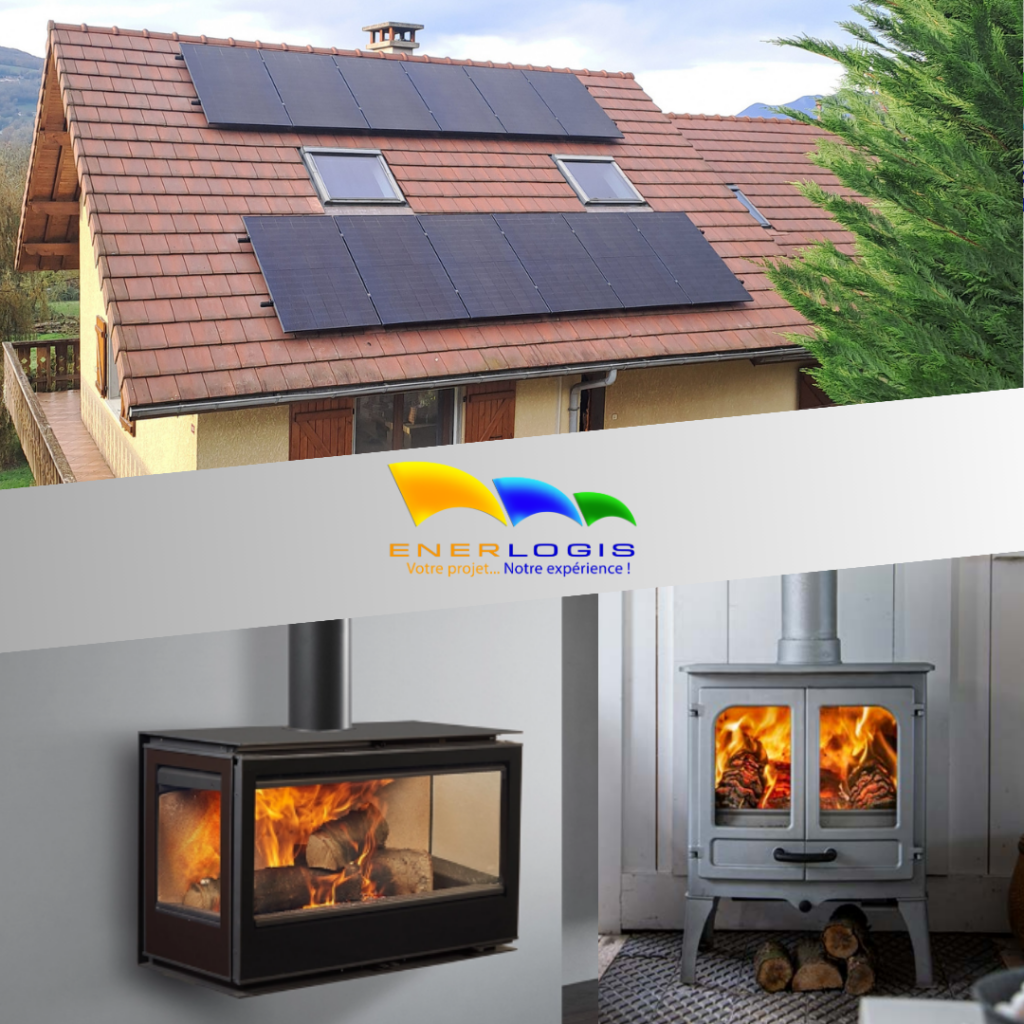 Installation photovoltaïque et poêle à bois